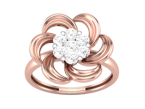 Printable 3D jewelry model of Lady diamond ring 3D मॉडल