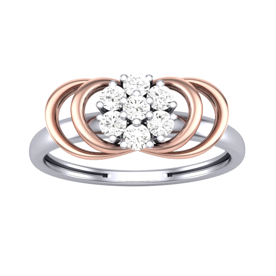 Printable 3D jewelry model of Lady diamond ring 3D Model .c4d .max .obj .3ds .fbx .stl .blend