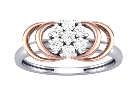 Printable 3D jewelry model of Lady diamond ring 3D Model