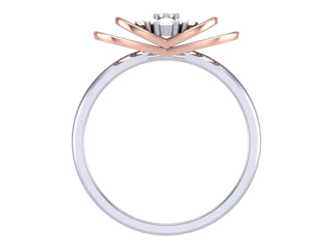 Printable 3D jewelry model of Lady diamond ring 3D Model