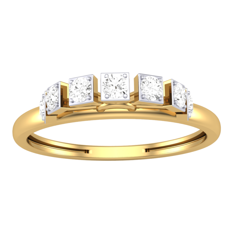 Printable 3D jewelry model of Lady diamond ring Modèle 3D .c4d .max .obj .3ds .fbx .stl .blend