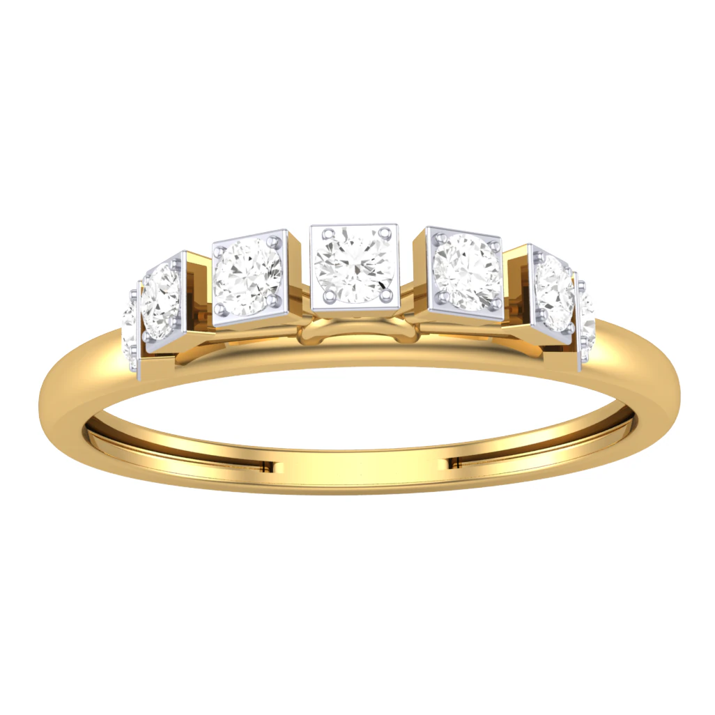 Printable 3D jewelry model of Lady diamond ring 3D Model .c4d .max .obj .3ds .fbx .stl .blend 