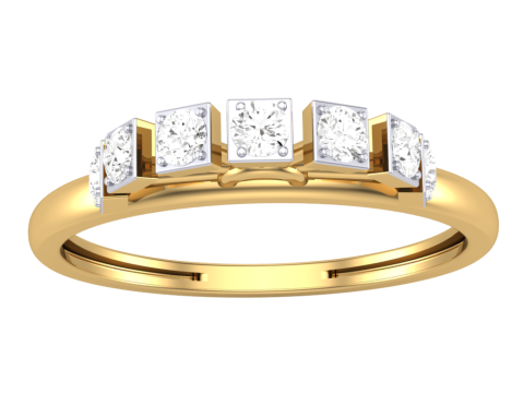 Printable 3D jewelry model of Lady diamond ring 3D 모델