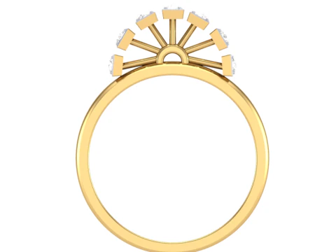 Printable 3D jewelry model of Lady diamond ring 3D Model