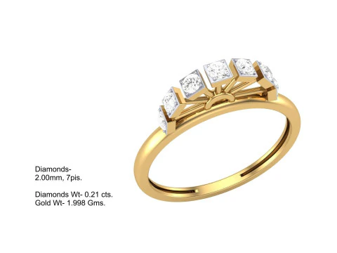 Printable 3D jewelry model of Lady diamond ring 3D Model
