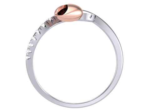 Printable 3D jewelry model of Lady diamond ring 3D 모델