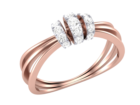 Printable 3D jewelry model of Lady diamond ring Model 3D