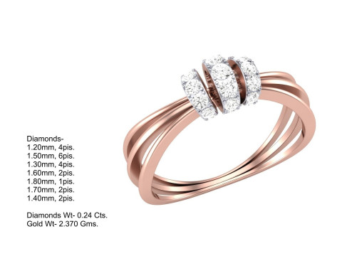 Printable 3D jewelry model of Lady diamond ring Model 3D