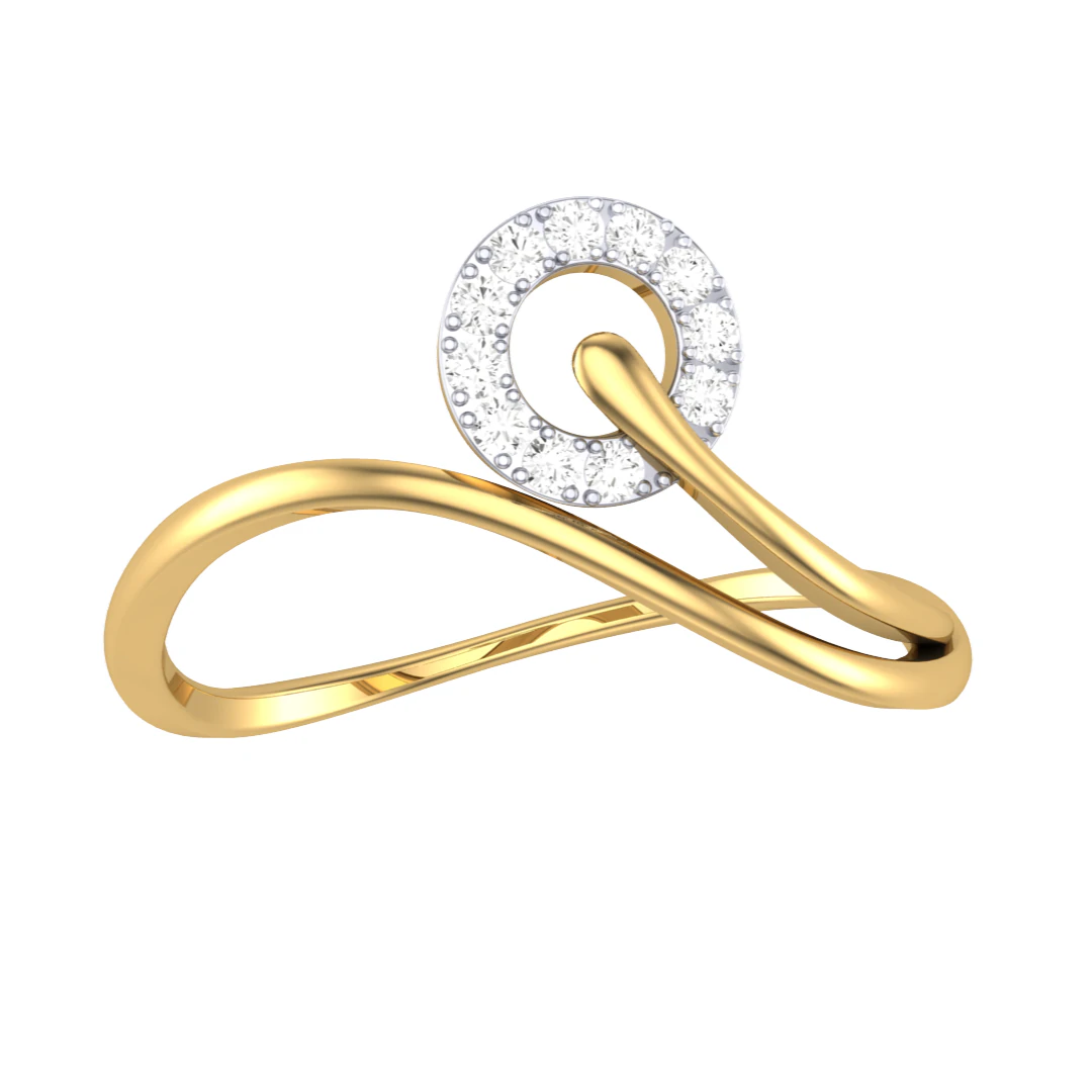 Printable 3D jewelry model of Lady diamond ring 3D Model .c4d .max .obj .3ds .fbx .stl .blend 