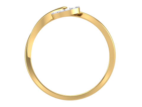Printable 3D jewelry model of Lady diamond ring Modèle 3D