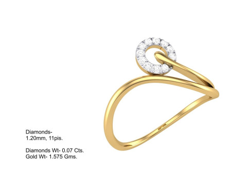 Printable 3D jewelry model of Lady diamond ring Modèle 3D