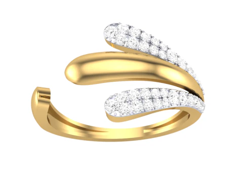 Printable 3D jewelry model of Lady diamond ring 3D Model