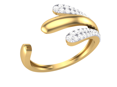 Printable 3D jewelry model of Lady diamond ring Modèle 3D