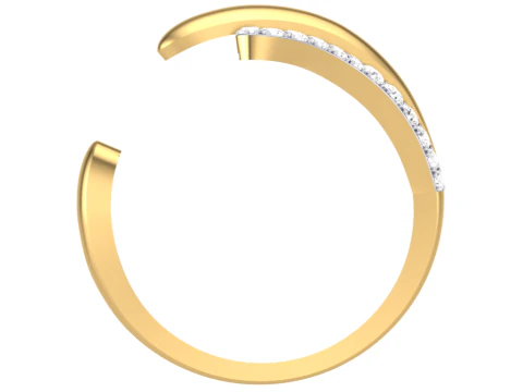 Printable 3D jewelry model of Lady diamond ring 3D Model