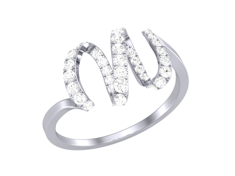 Printable 3D jewelry model of Lady diamond ring Model 3D
