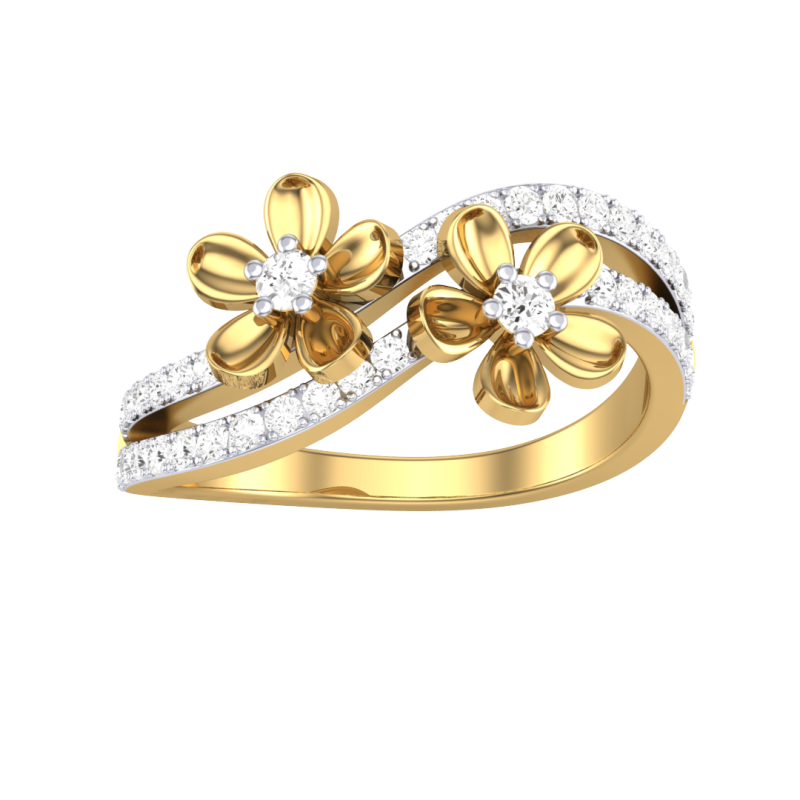 Printable 3D jewelry model of Lady diamond ring Modelo 3D .c4d .max .obj .3ds .fbx .stl .blend