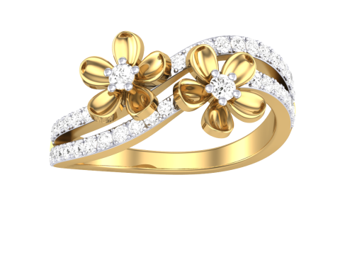 Printable 3D jewelry model of Lady diamond ring 3D 模型