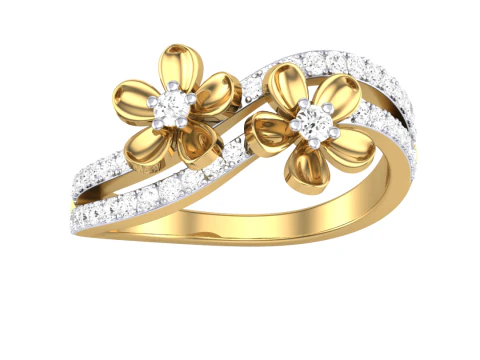 Modello di gioiello stampabile in 3D dell'anello con diamante Lady Modello 3D