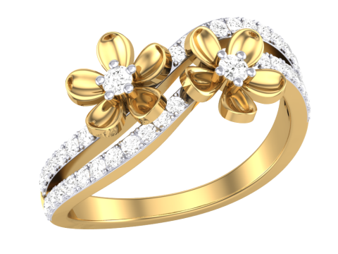 Printable 3D jewelry model of Lady diamond ring 3D मॉडल