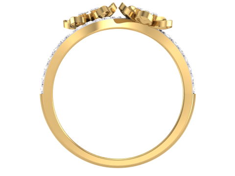 Printable 3D jewelry model of Lady diamond ring 3D मॉडल