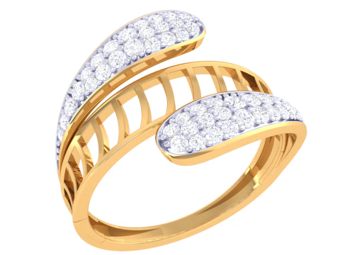 Printable 3D jewelry model of Lady diamond ring 3D Model