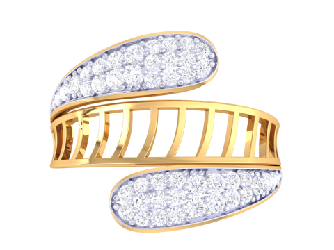 Printable 3D jewelry model of Lady diamond ring Model 3D