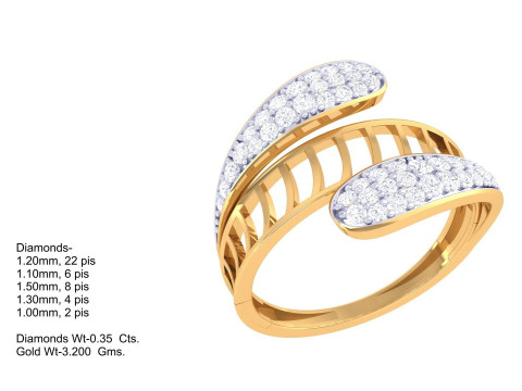 Printable 3D jewelry model of Lady diamond ring Model 3D