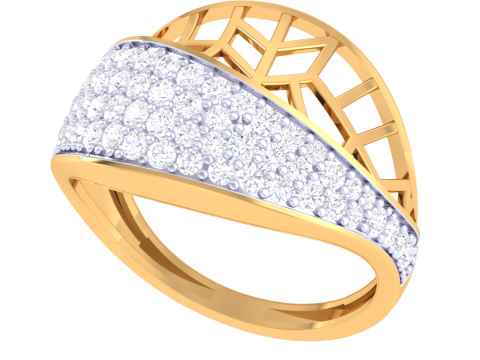 Printable 3D jewelry model of Lady diamond ring 3D 모델