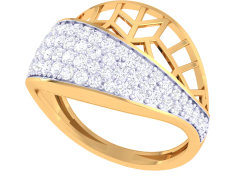 Modelo de joyer&iacute;a 3D imprimible del anillo de diamantes Lady Modelo 3D