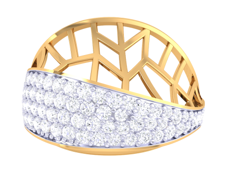 Printable 3D jewelry model of Lady diamond ring 3D 模型