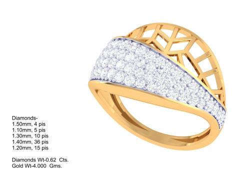Printable 3D jewelry model of Lady diamond ring 3D 模型