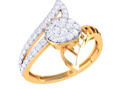Printable 3D jewelry model of Lady diamond ring Model 3D