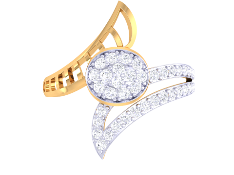 Printable 3D jewelry model of Lady diamond ring 3D मॉडल