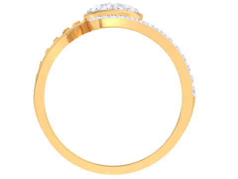 Printable 3D jewelry model of Lady diamond ring 3D Model
