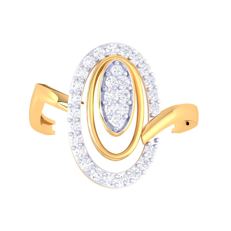Printable 3D jewelry model of Lady diamond ring Modelo 3D .c4d .max .obj .3ds .fbx .stl .blend 