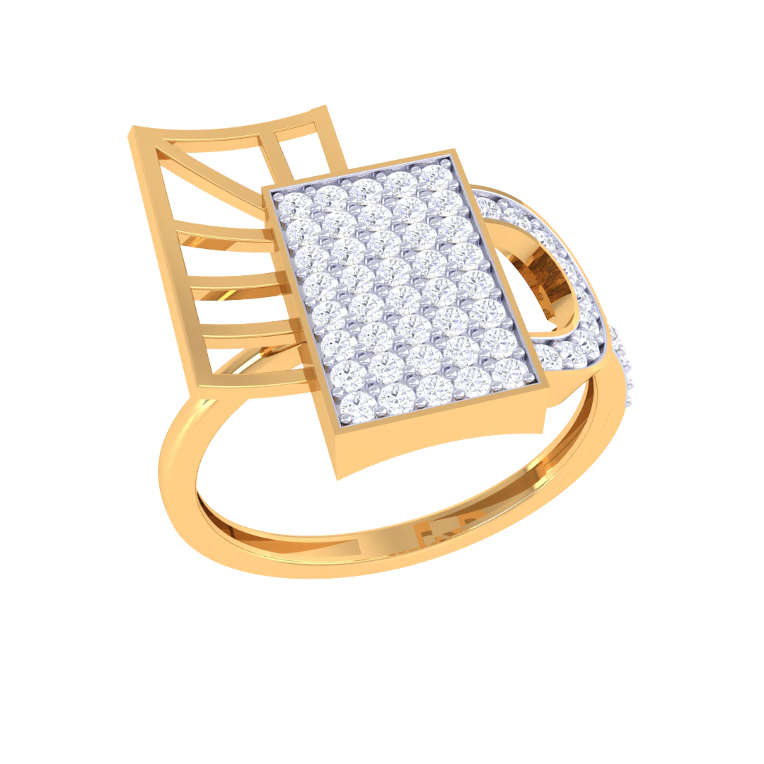 Printable 3D jewelry model of Lady diamond ring 3D Model .c4d .max .obj .3ds .fbx .stl .blend