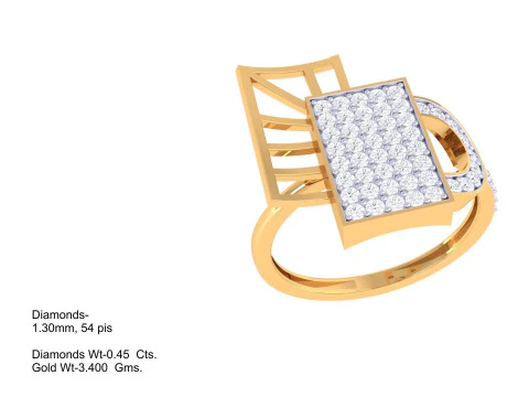 Printable 3D jewelry model of Lady diamond ring 3D Model