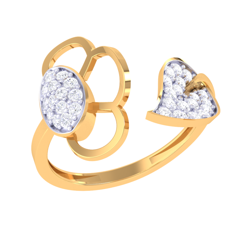 Printable 3D jewelry model of Lady diamond ring 3D 모델 .c4d .max .obj .3ds .fbx .stl .blend
