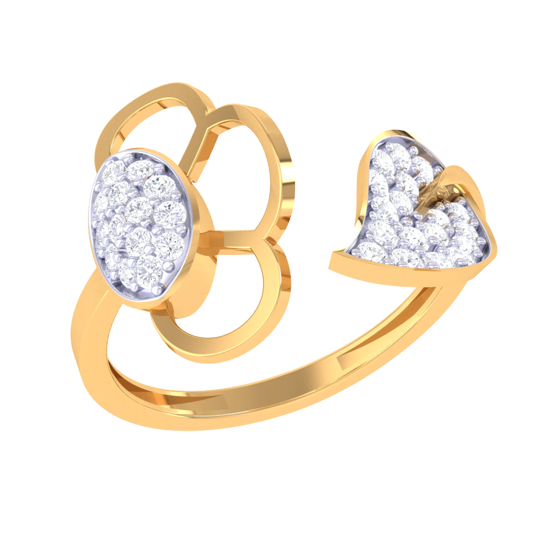 Printable 3D jewelry model of Lady diamond ring 3D Model .c4d .max .obj .3ds .fbx .stl .blend 