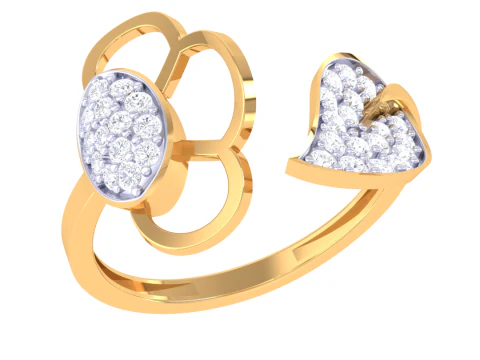 3D-модель ювелирного кольца Lady с бриллиантом для печати 3D Модель