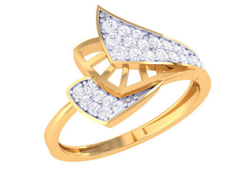 Printable 3D jewelry model of Lady diamond ring Modelo 3D