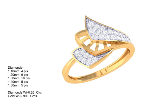 Printable 3D jewelry model of Lady diamond ring 3Dモデル