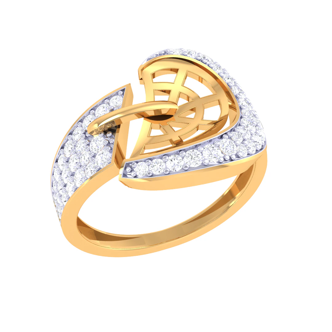 Printable 3D jewelry model of Lady diamond ring 3D Model .c4d .max .obj .3ds .fbx .stl .blend 