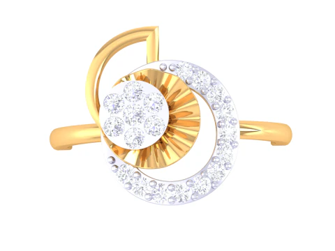 Printable 3D jewelry model of Lady diamond ring 3D Model