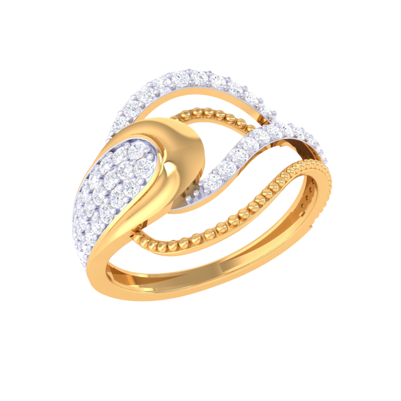 Printable 3D jewelry model of Lady diamond ring Modelo 3D .c4d .max .obj .3ds .fbx .stl .blend