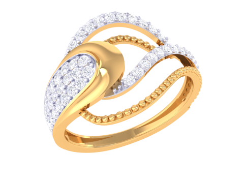 Printable 3D jewelry model of Lady diamond ring 3D मॉडल