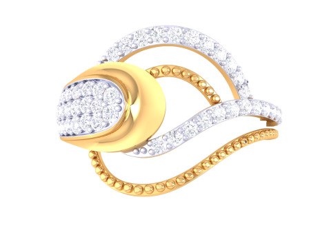 Printable 3D jewelry model of Lady diamond ring Modelo 3D