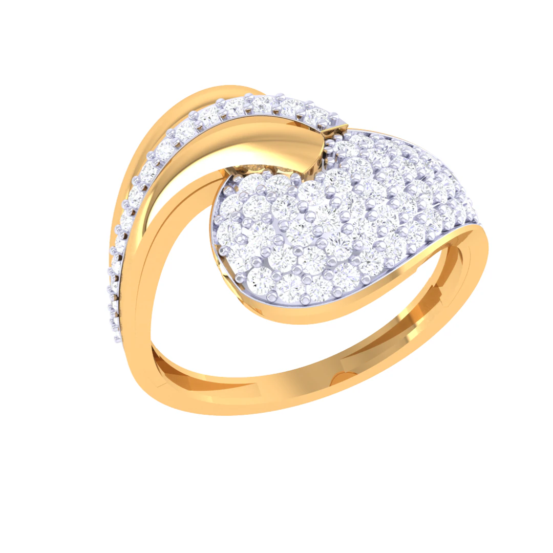Printable 3D jewelry model of Lady diamond ring 3D Model .c4d .max .obj .3ds .fbx .stl .blend 