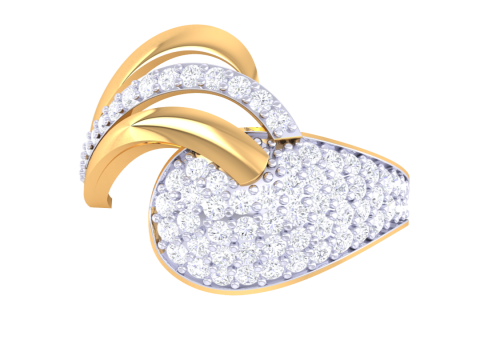 Printable 3D jewelry model of Lady diamond ring Model 3D