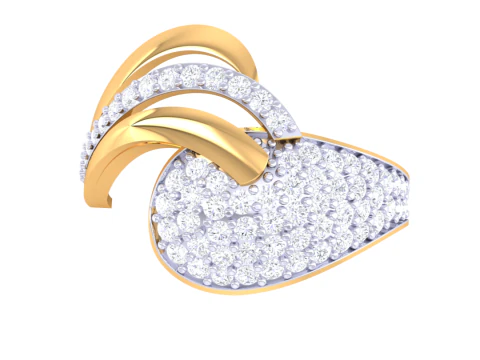 Printable 3D jewelry model of Lady diamond ring 3D Model